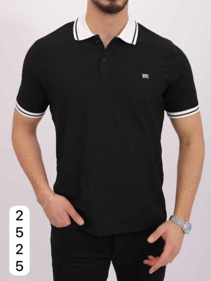 TROYLİFE Premium Polo Yaka Erkek Siyah T-shirt