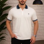 TROYLİFE Premium Polo Yaka Erkek Beyaz T-shirt
