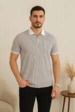 TROYLİFE Premium Polo Yaka Erkek Taş T-shirt