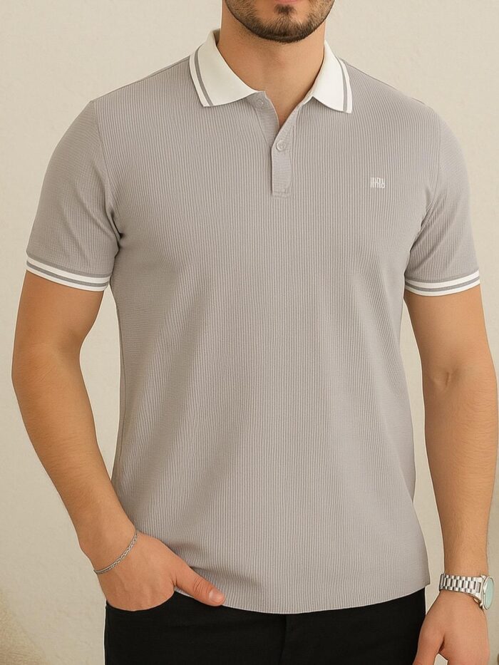 TROYLİFE Premium Polo Yaka Erkek Taş T-shirt - Görsel 2