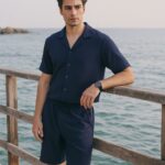 Jakar Gömlek Şort Takım Erkek Zara Lacivert