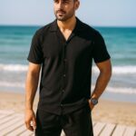 Jakar Gömlek Şort Takım Erkek Zara Siyah