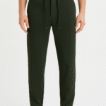 LİKRALI ESNEK PANTOLON KETEN GÖRÜNÜMLÜ İPLİ HAKİ