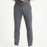 LİKRALI ESNEK PANTOLON KETEN GÖRÜNÜMLÜ İPLİ ANTRASİT