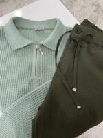 ÇAĞLA KAZAK + HAKİ LİKRALI PANTOLON KOMBİN6 - Görsel 2