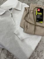 BEYAZ KAZAK + KREM LİKRALI PANTOLON KOMBİN8