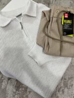 BEYAZ KAZAK + KREM LİKRALI PANTOLON KOMBİN8 - Görsel 2